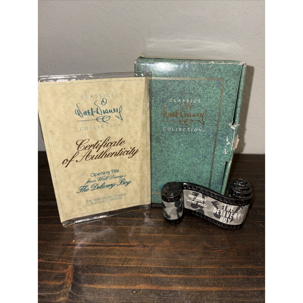 WDCC Disney "The Delivery Boy" Porcelain Movie Title Scroll in Box with COA
